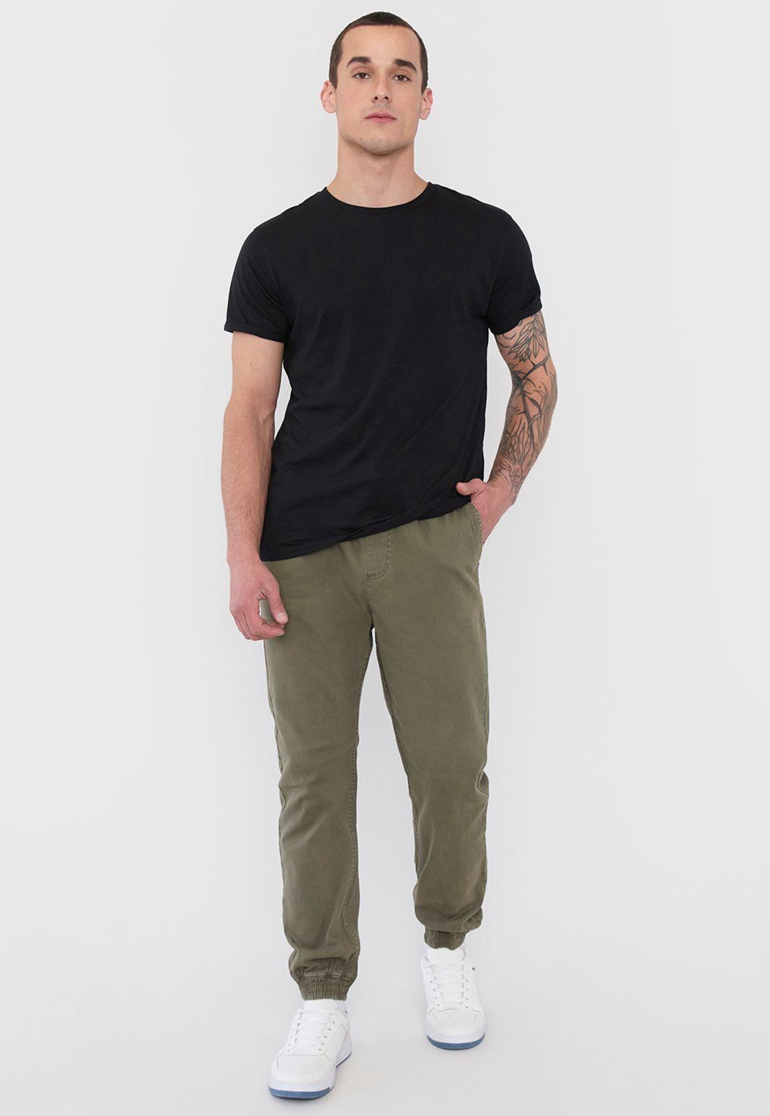 Pantalón Hombre Jogger Fit Verde Twill Corona-0