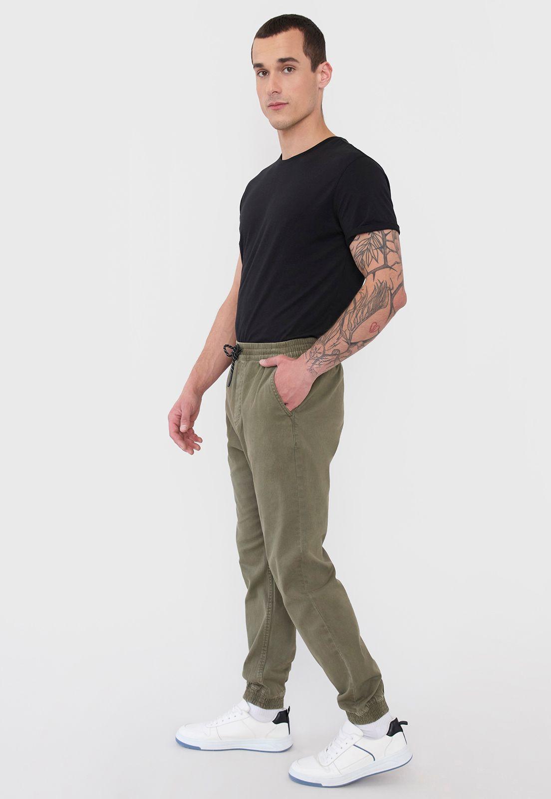 Pantalón Hombre Jogger Fit Verde Twill Corona-3