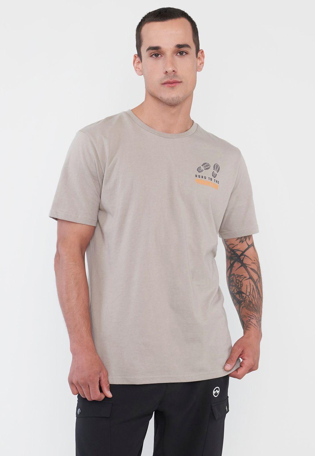 Polera Outdoor Hombre Fun Print II Beige Corona-0