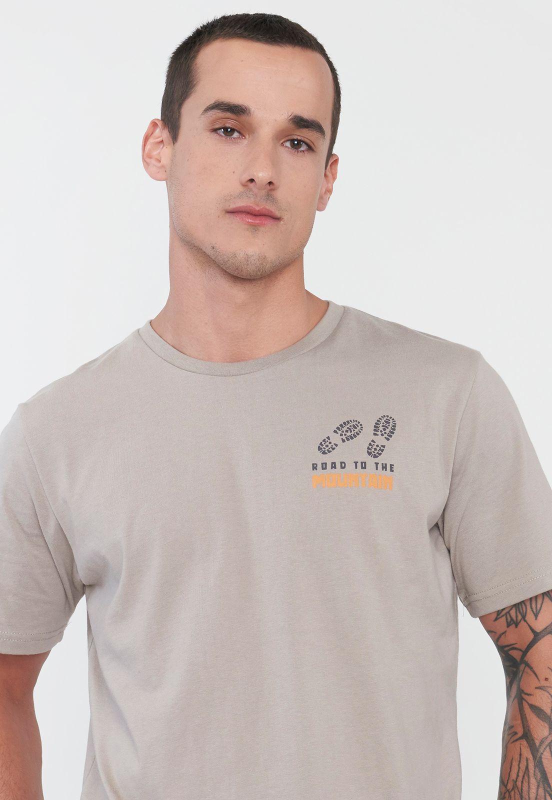 Polera Outdoor Hombre Fun Print II Beige Corona-2