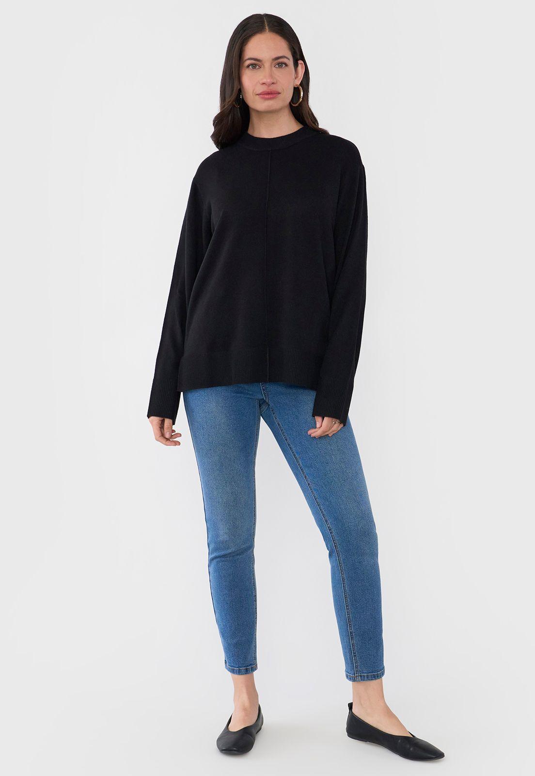 Sweater Mujer Tachas Negro Corona-3