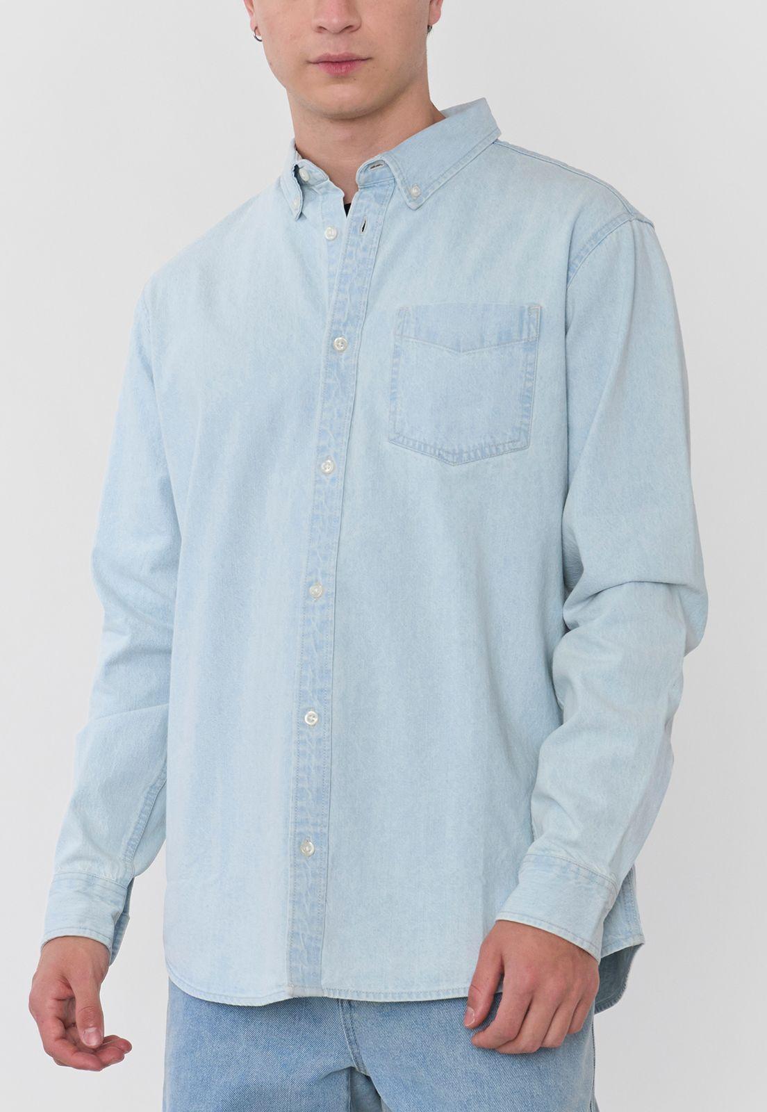 Sobrecamisa Hombre Bolsillo Azul Claro Corona-2