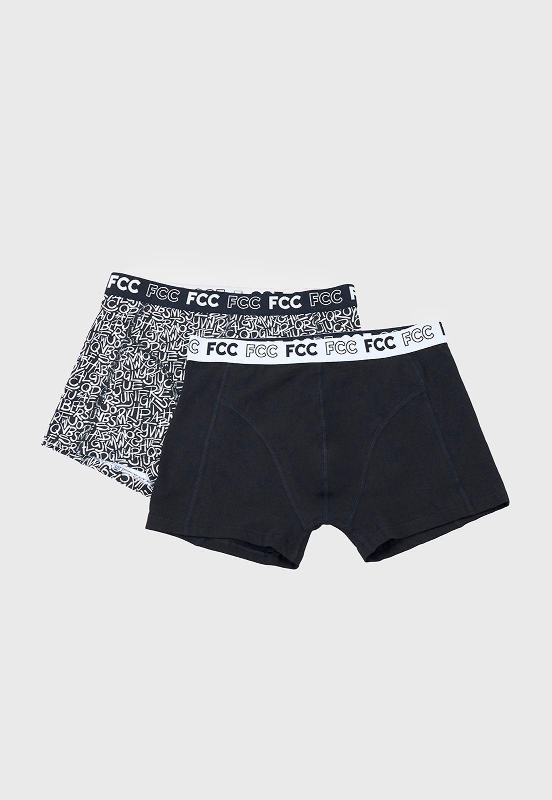 Bóxer Hombre Bipack Mix Print Negro/Blanco Corona-0
