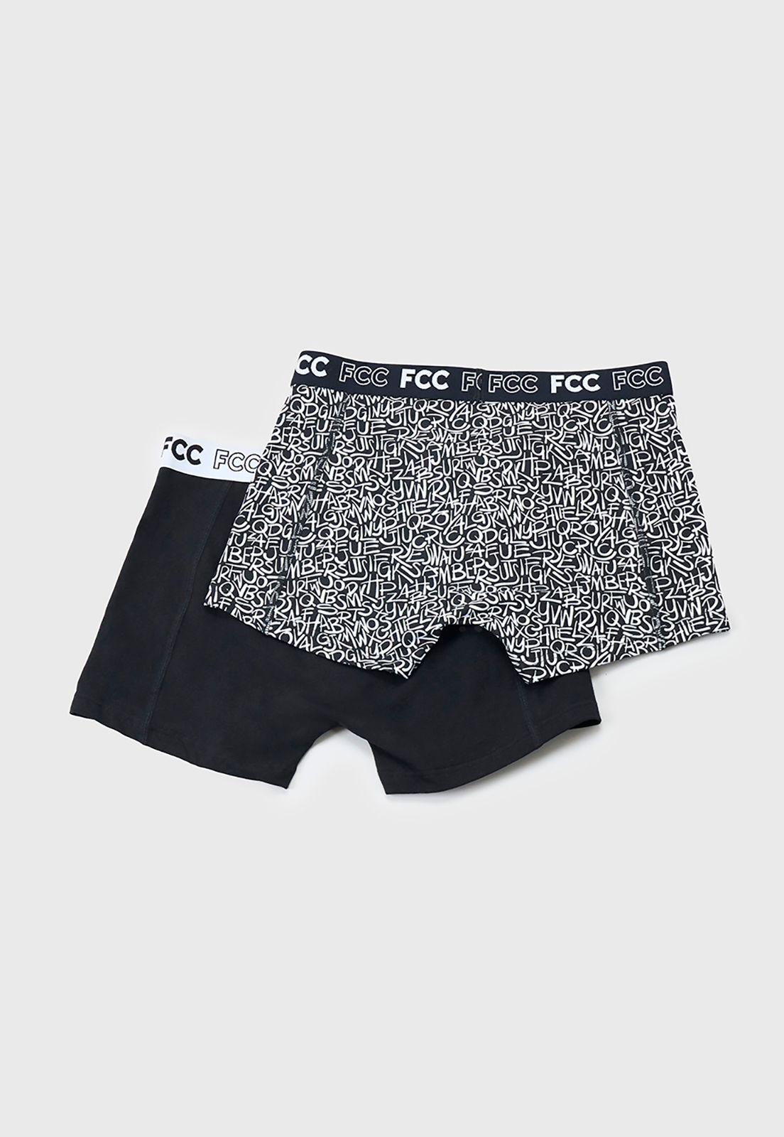 Bóxer Hombre Bipack Mix Print Negro/Blanco Corona-1