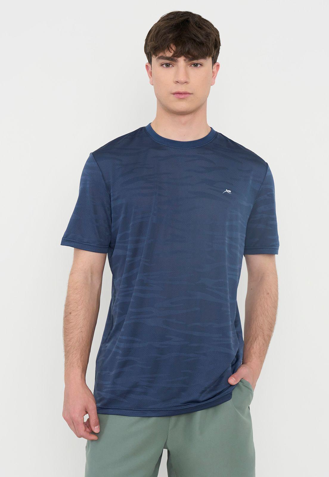 Polera Hombre Deportiva Texturizada Navy Corona-0