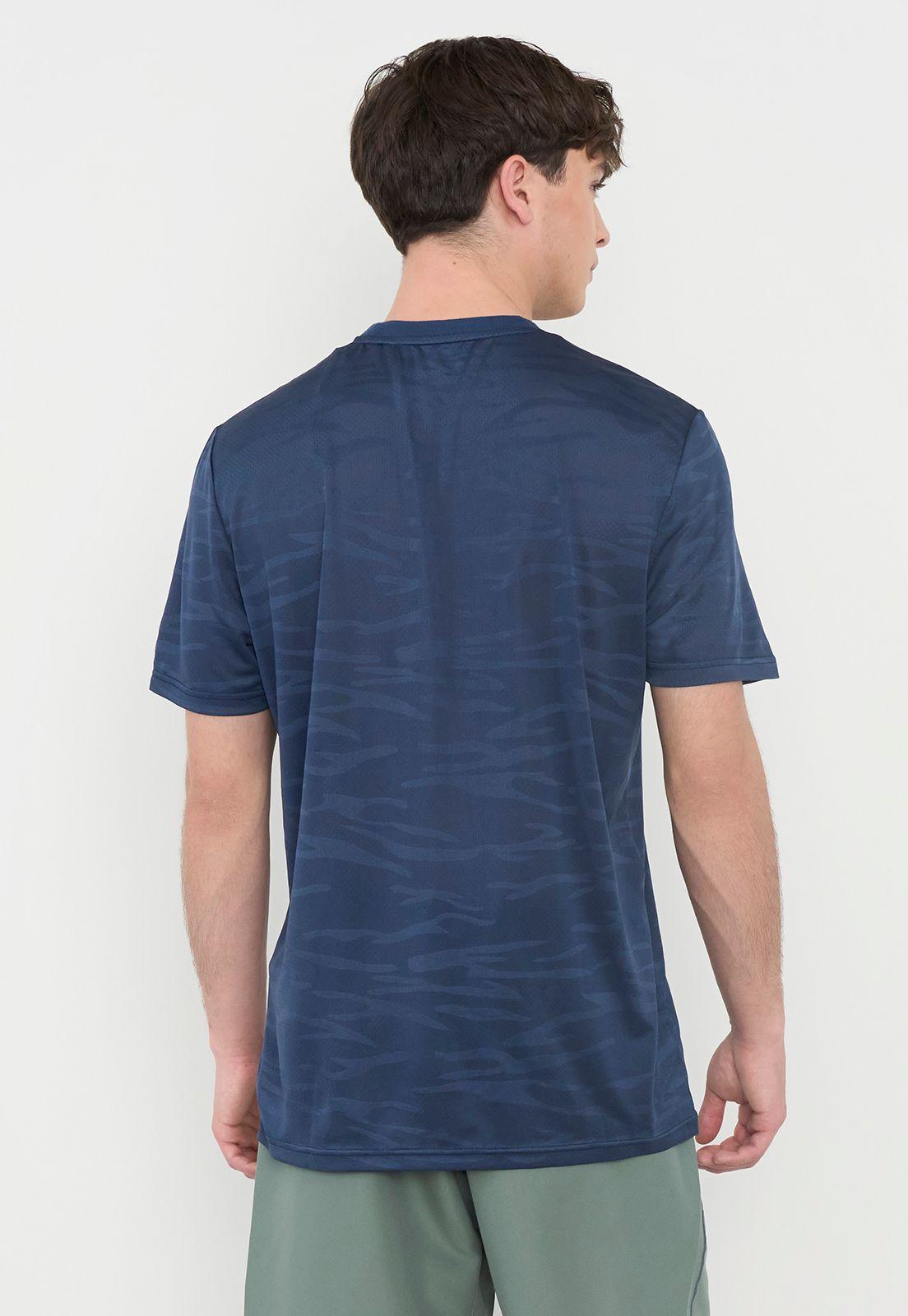 Polera Hombre Deportiva Texturizada Navy Corona-1