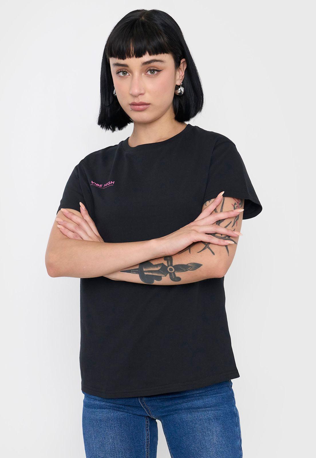 Polera Mujer Fun Regular Fit Negro Corona-0