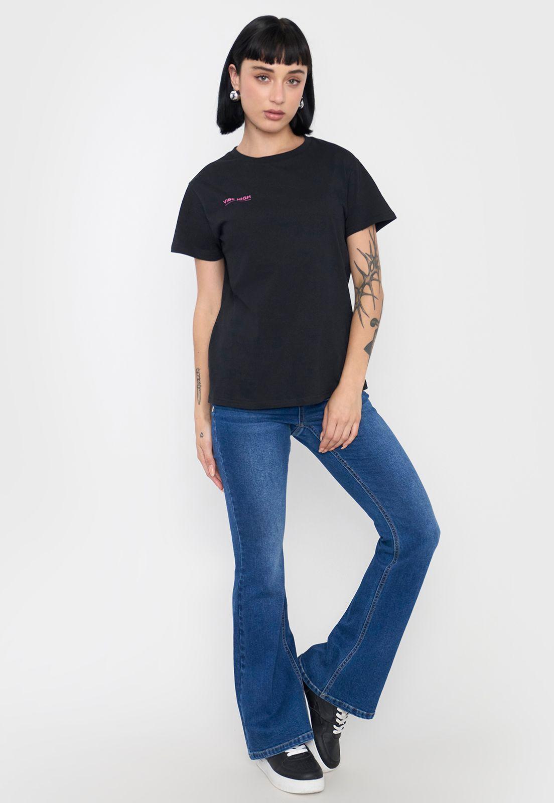 Polera Mujer Fun Regular Fit Negro Corona-3