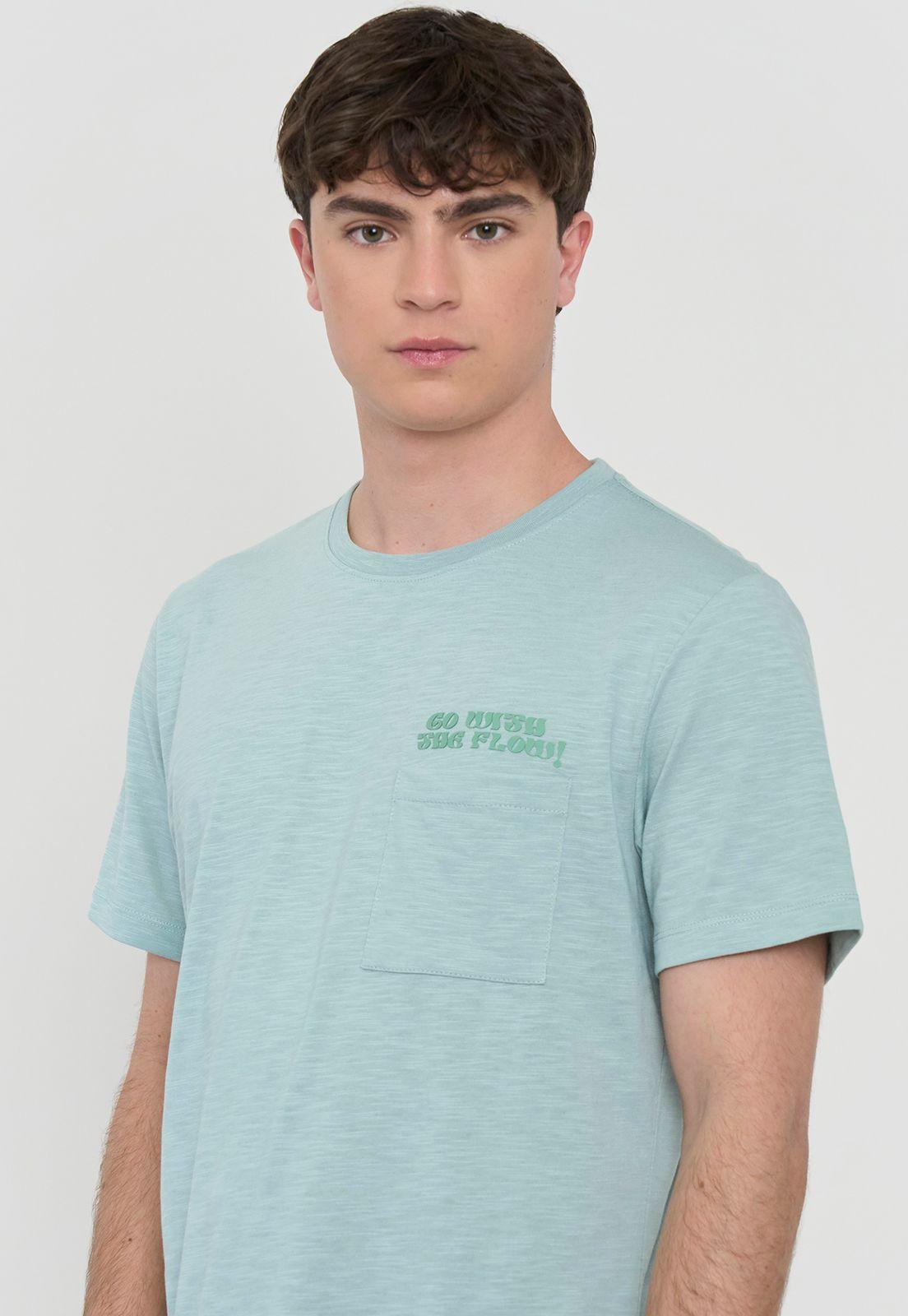 Polera Hombre Fun Bolsillo Verde Corona-2