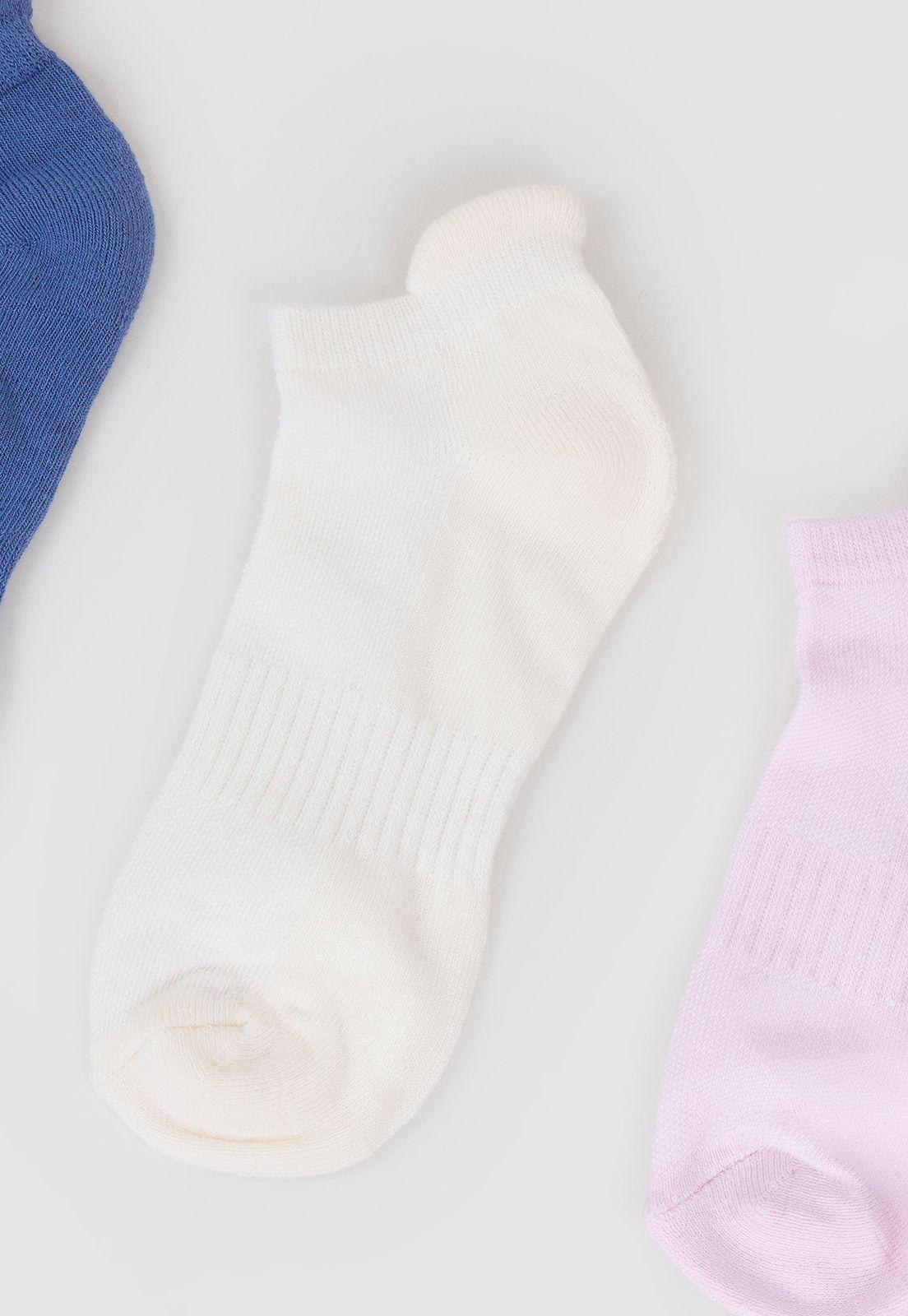 Tripack Calcetines Mujer Deportivos Azul-Blanco Corona-3