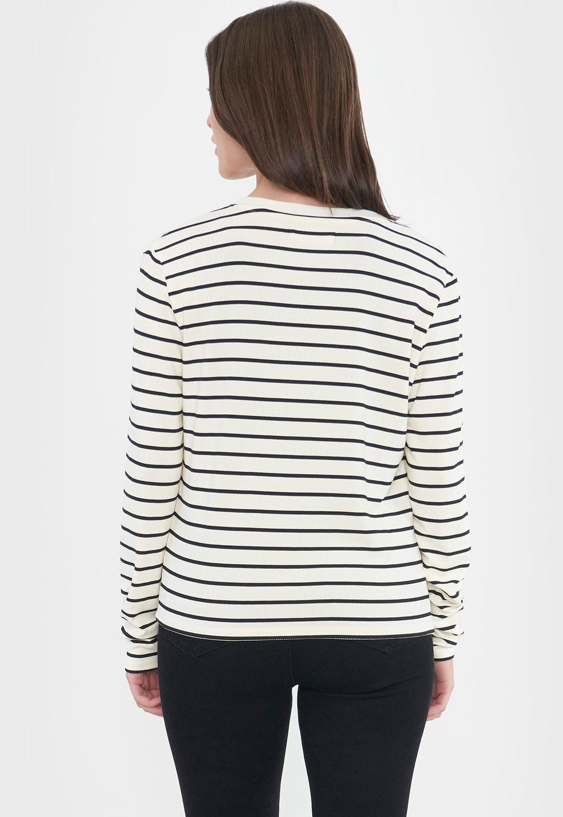 Sweater Mujer Cárdigan Líneas Negras Corona-1