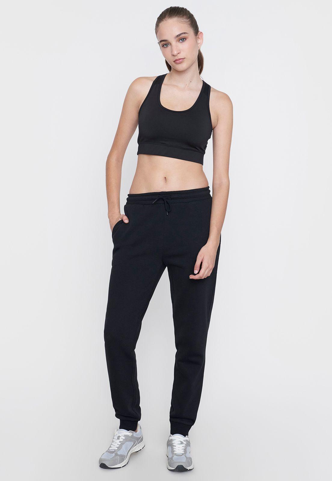 Buzo Mujer Deportivo Negro Jogger Corona-0