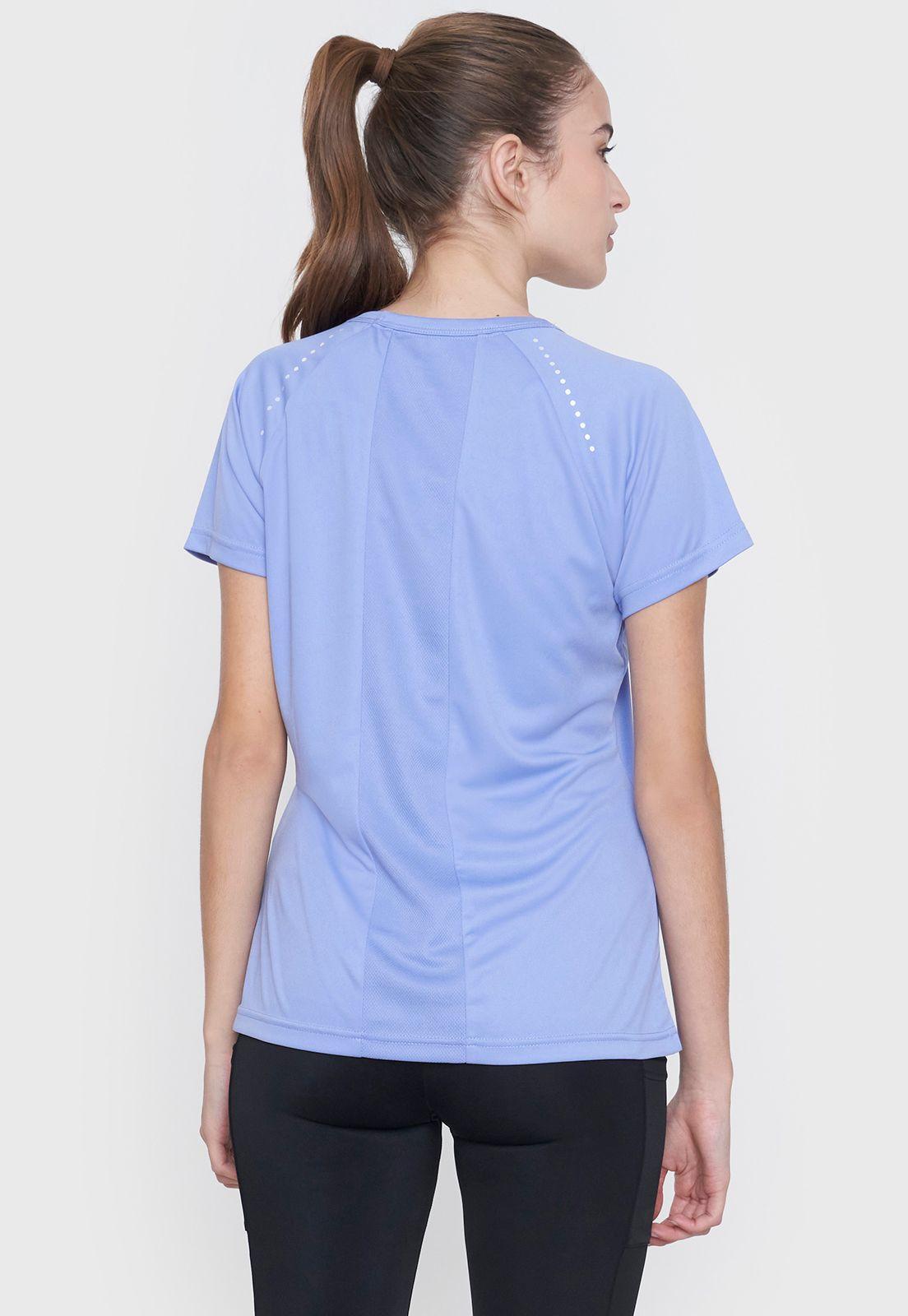 Polera Mujer Deportivo V-Neck Celeste Corona-1