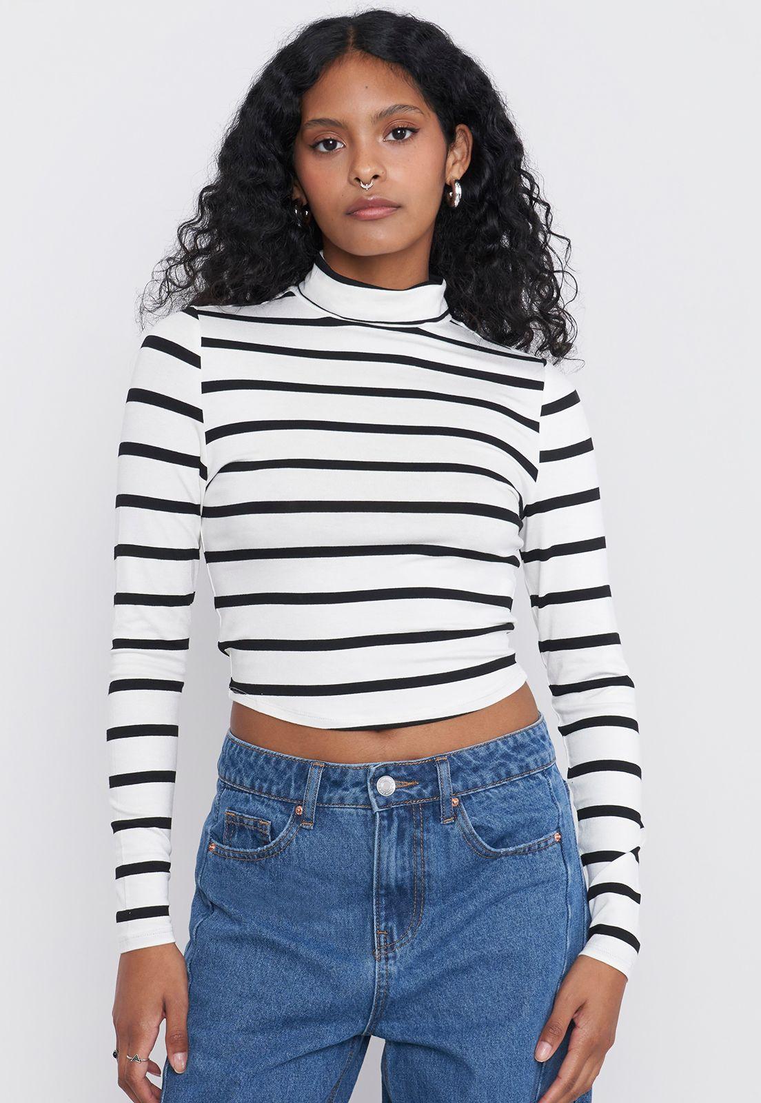 Polera Mujer Manga Larga Cuello Tortuga Ecru Corona-2