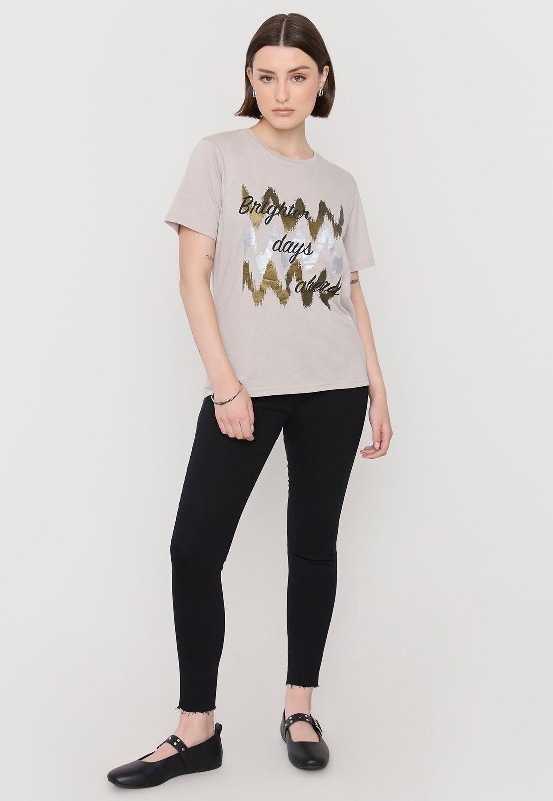 Polera Mujer Folia Taupe Corona-3