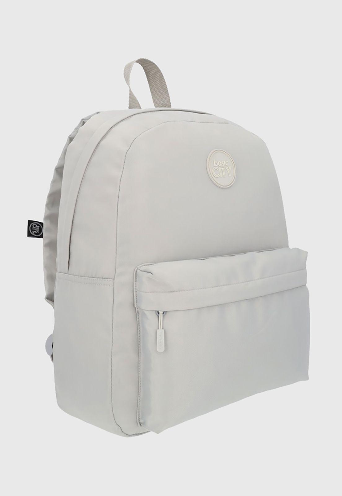 Mochila Juvenil Basic City Beige Corona-2