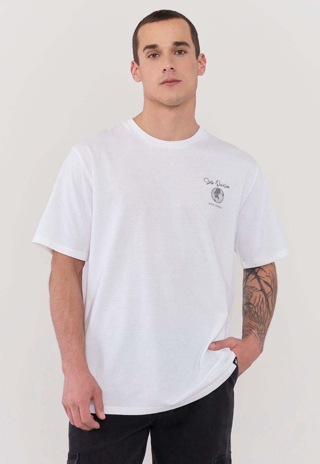 Polera Hombre Focal Print Blanco Corona-0