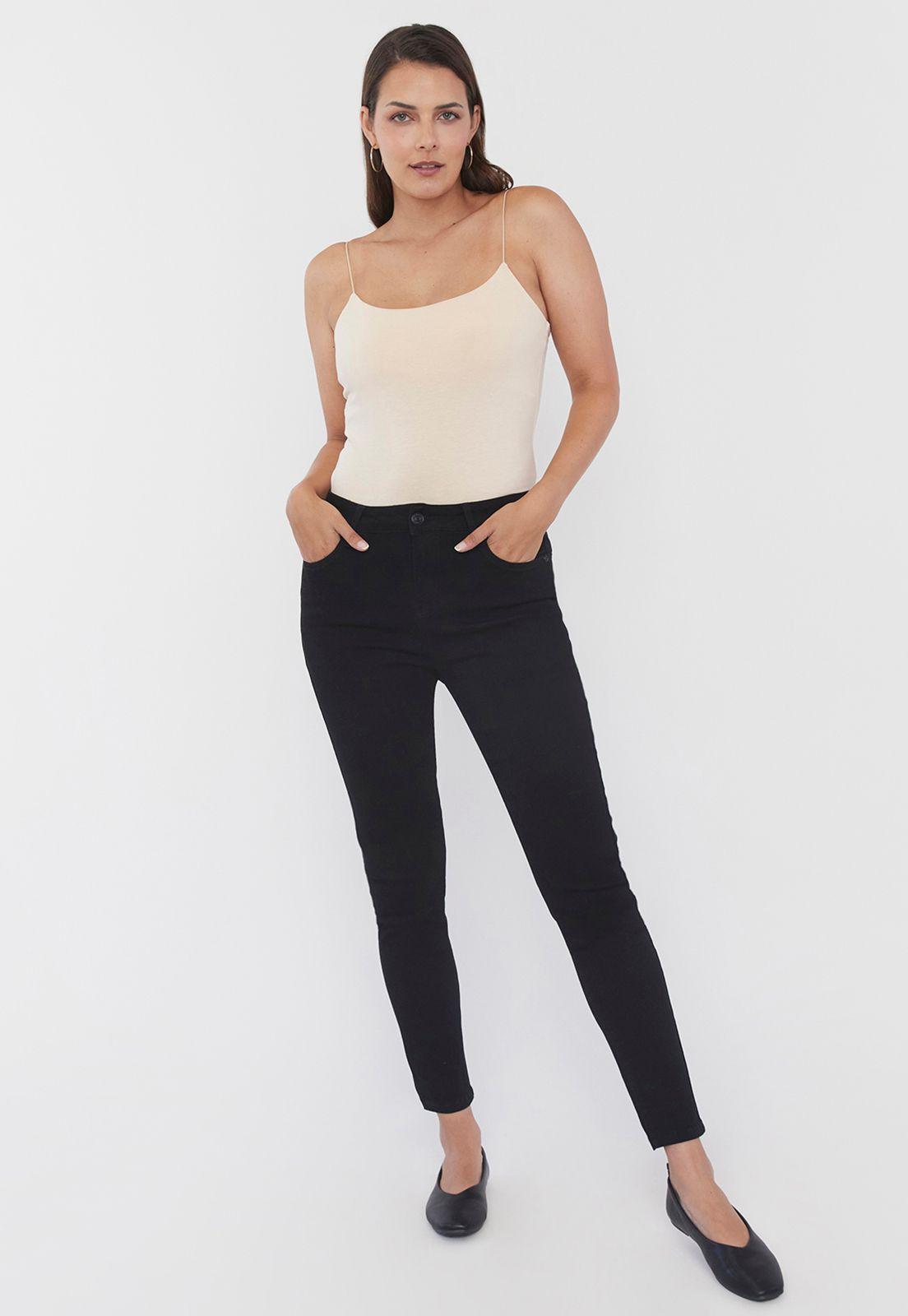 Jeans Mujer Skinny Negro Corona-0