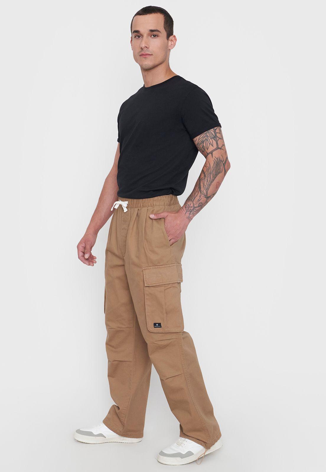 Pantalón Hombre Skater Cargo Camel Corona-3