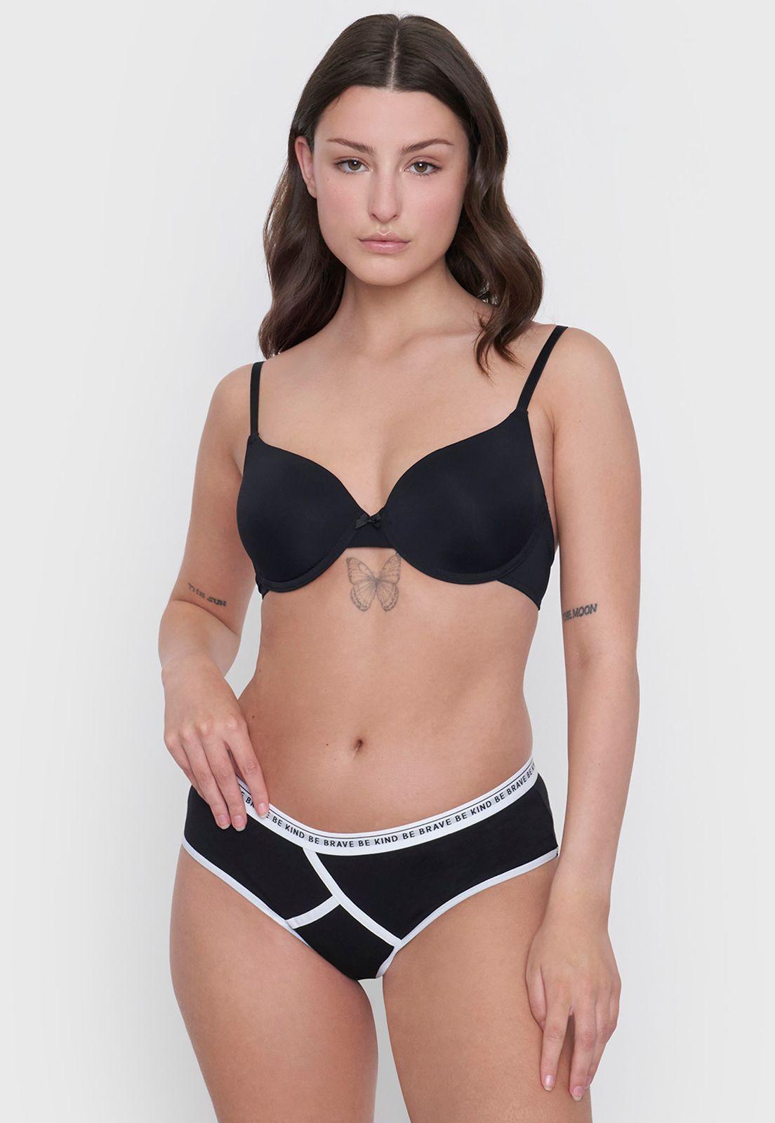 Calzón Mujer Cotton Negro Boyshort Corona-0