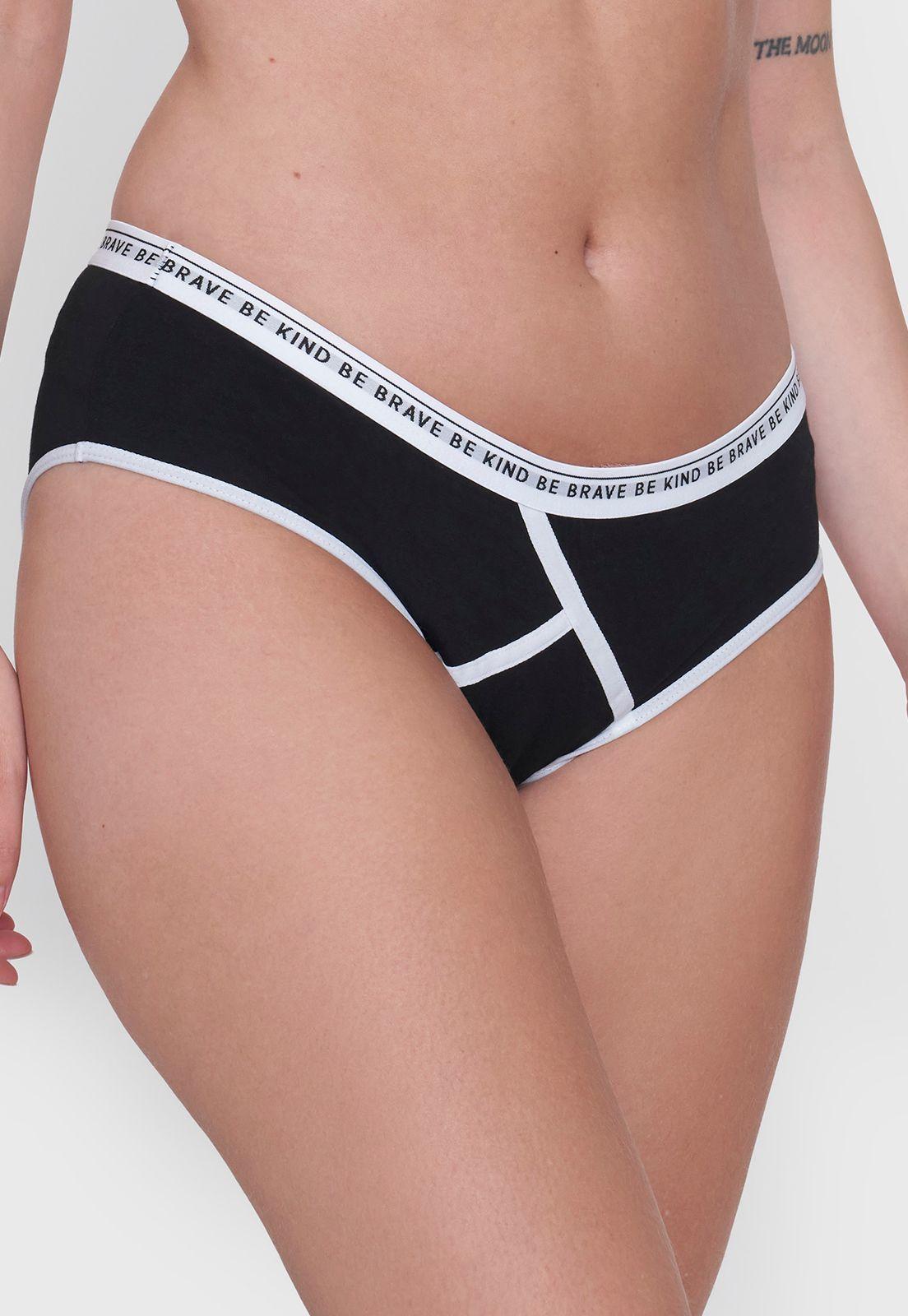 Calzón Mujer Cotton Negro Boyshort Corona-3