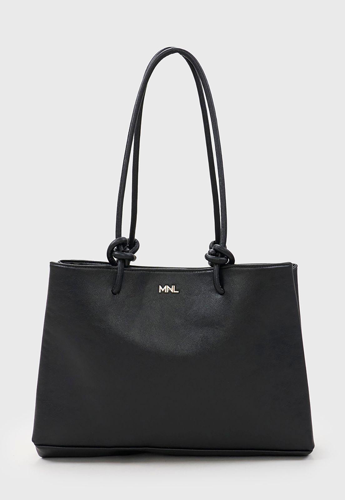 Cartera Mujer Ecocuero Negro Corona-0