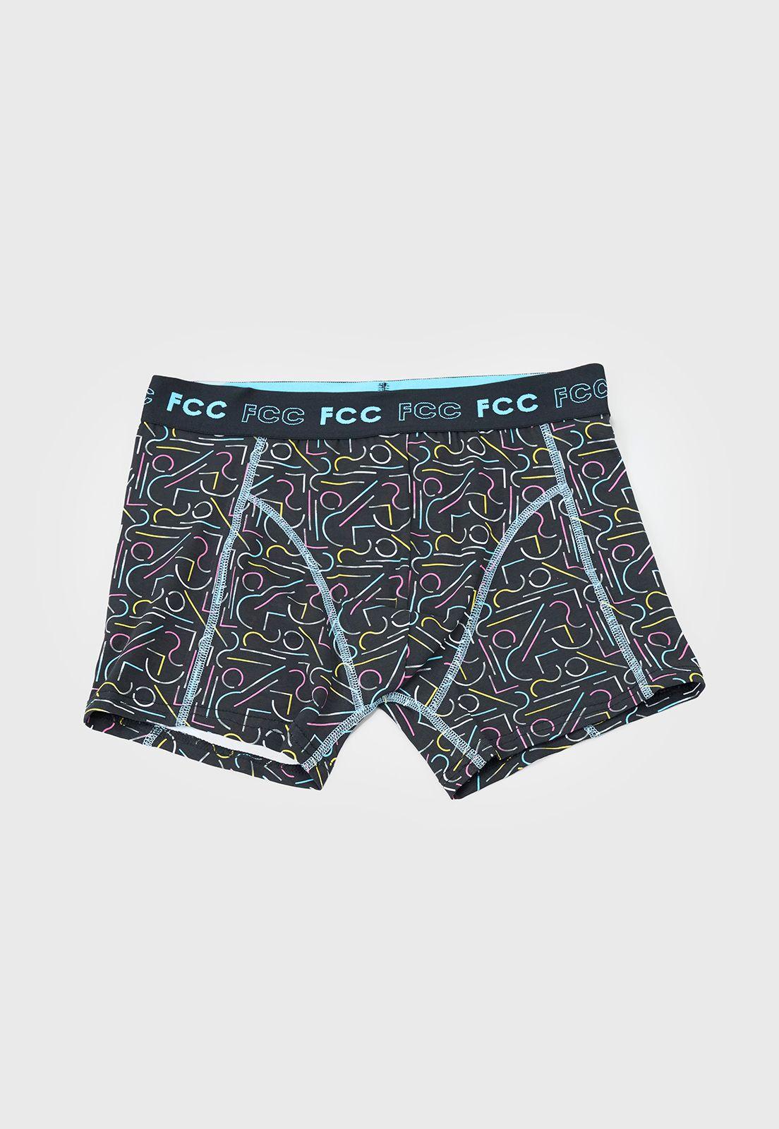 Bóxer Hombre Bipack Mix Celeste/Negro Corona-3