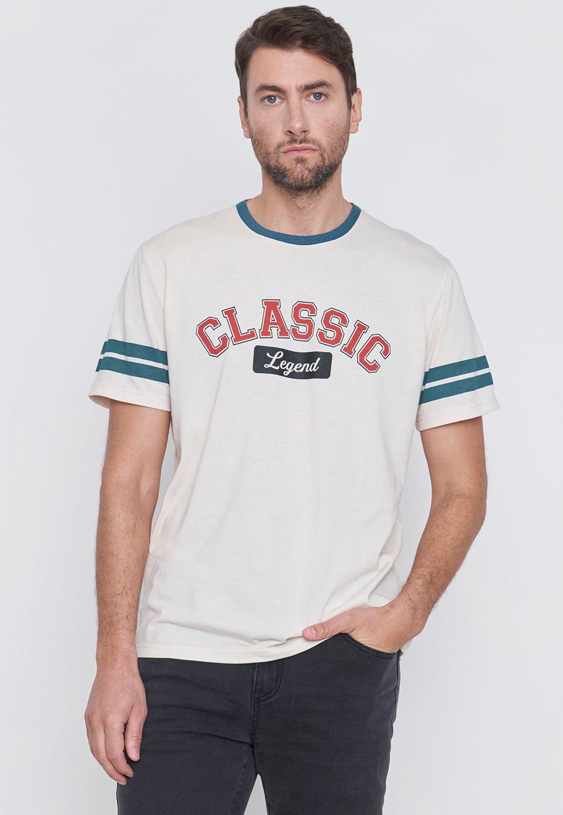 Polera Hombre Varsity Beige Corona-0