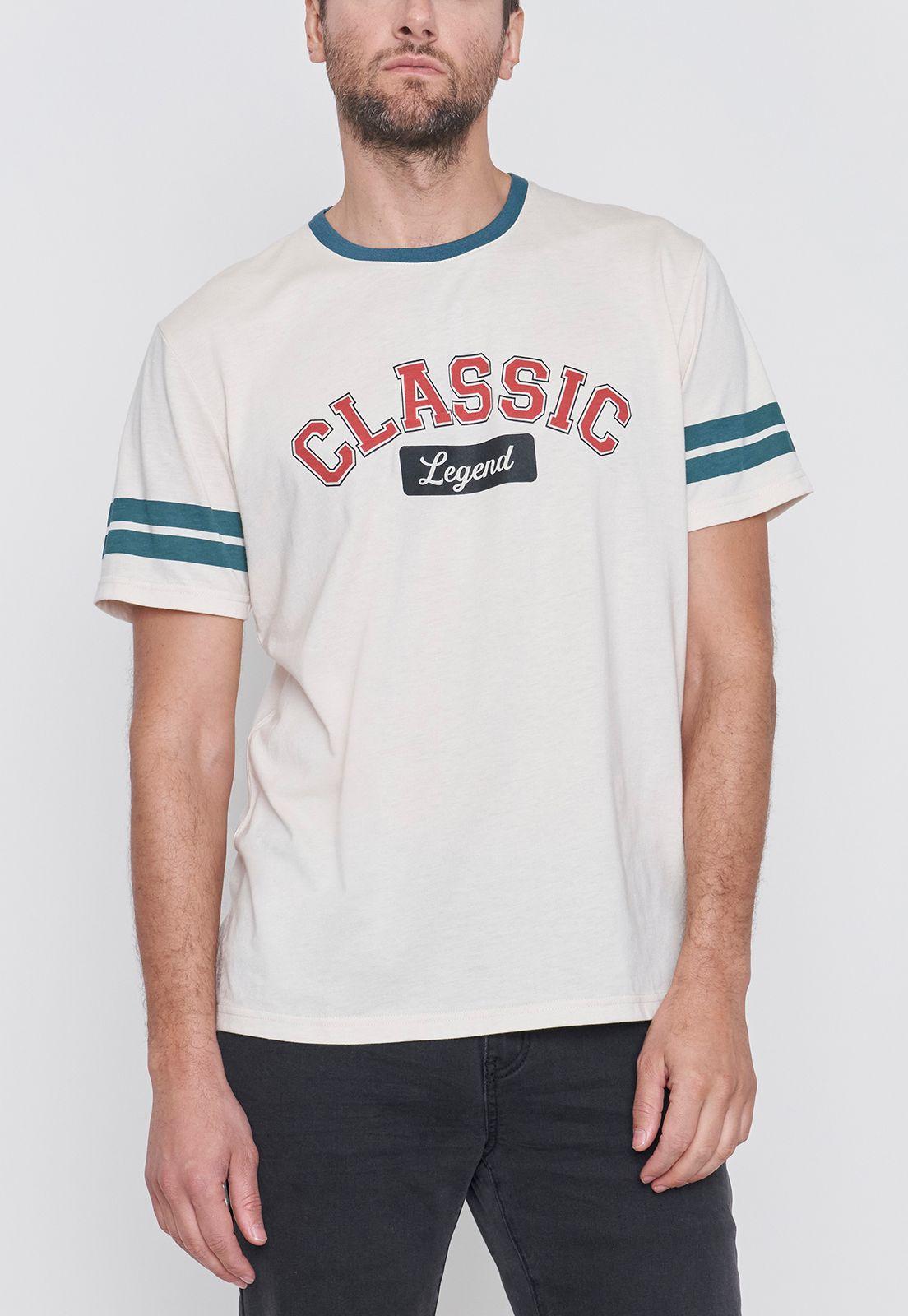 Polera Hombre Varsity Beige Corona-2