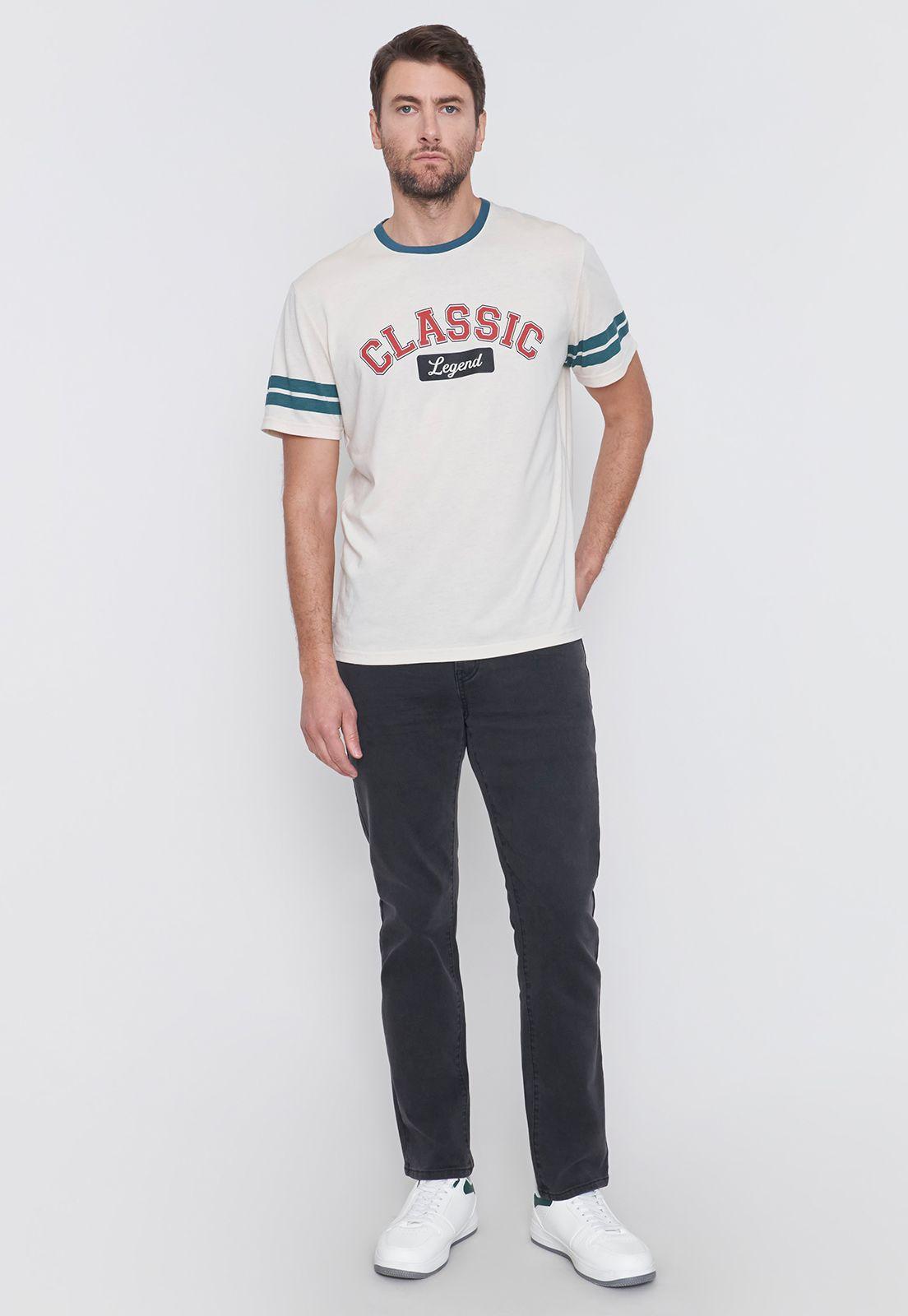 Polera Hombre Varsity Beige Corona-3