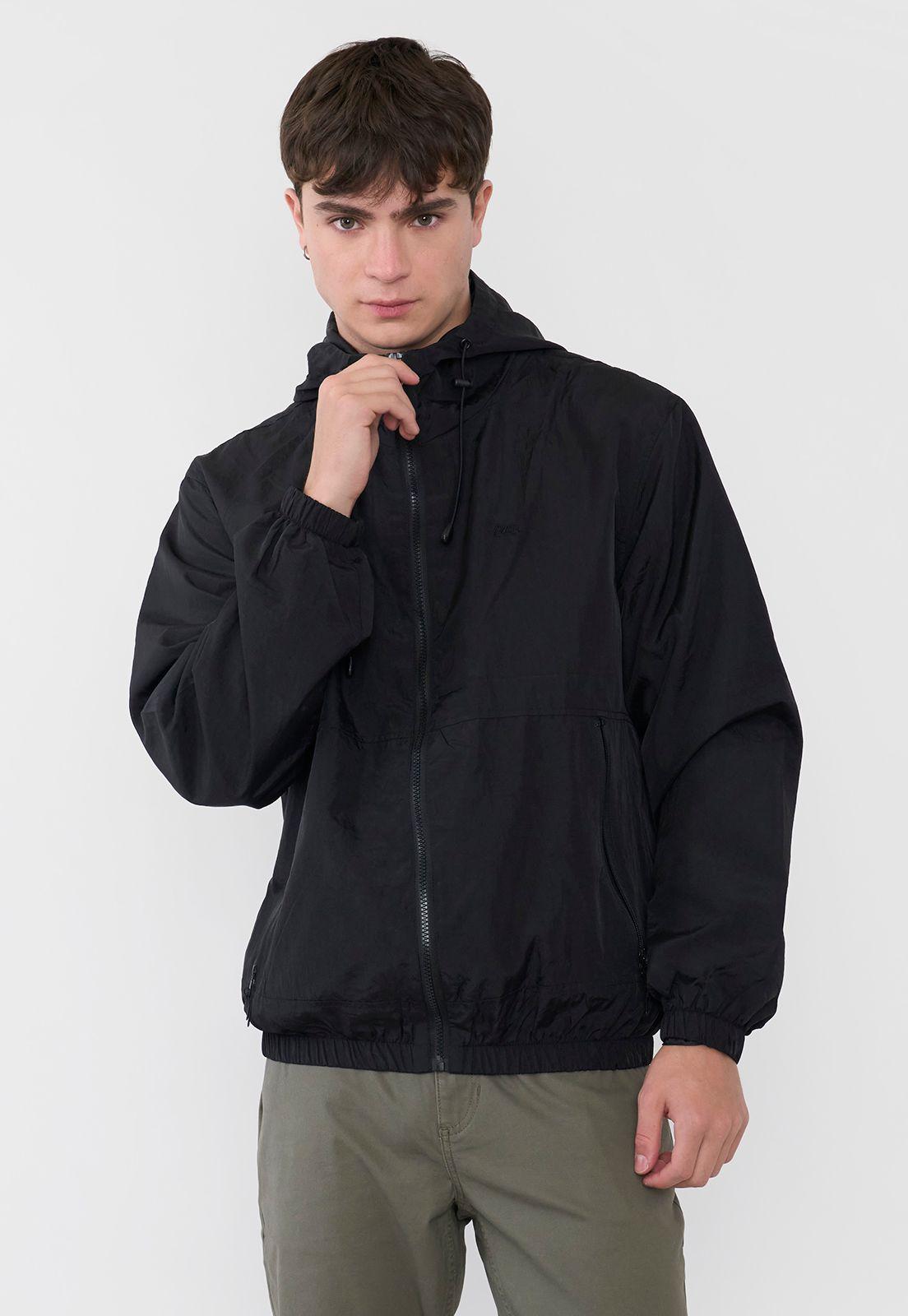 Casaca Hombre Full Zipper Color Negro Corona-0