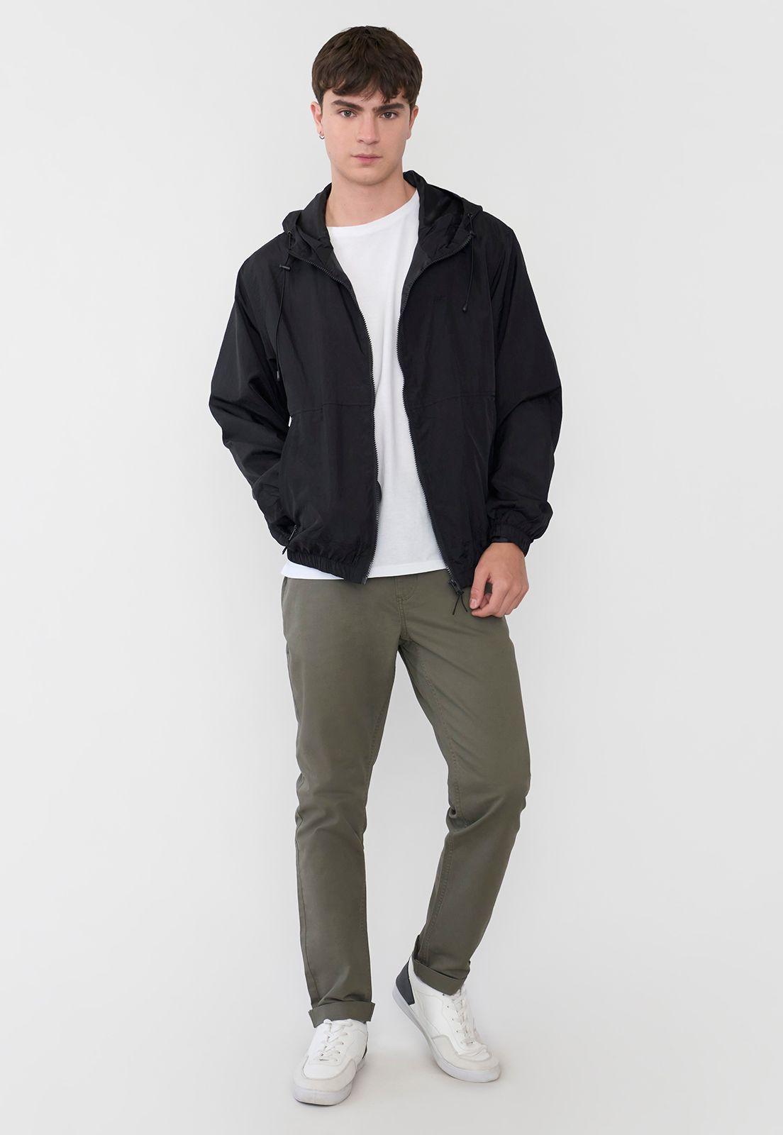 Casaca Hombre Full Zipper Color Negro Corona-3
