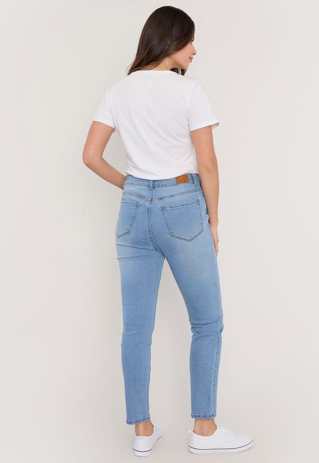 Jeans Mujer Skinny 1 Botón Azul Claro Corona-2