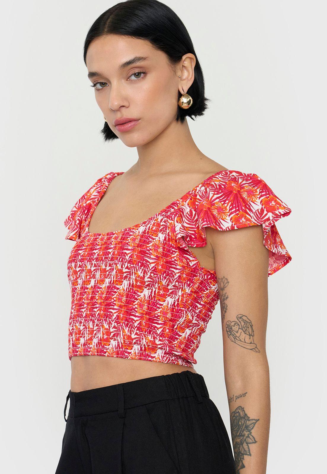 Blusas Mujer Vuelos Rosado Corona-2
