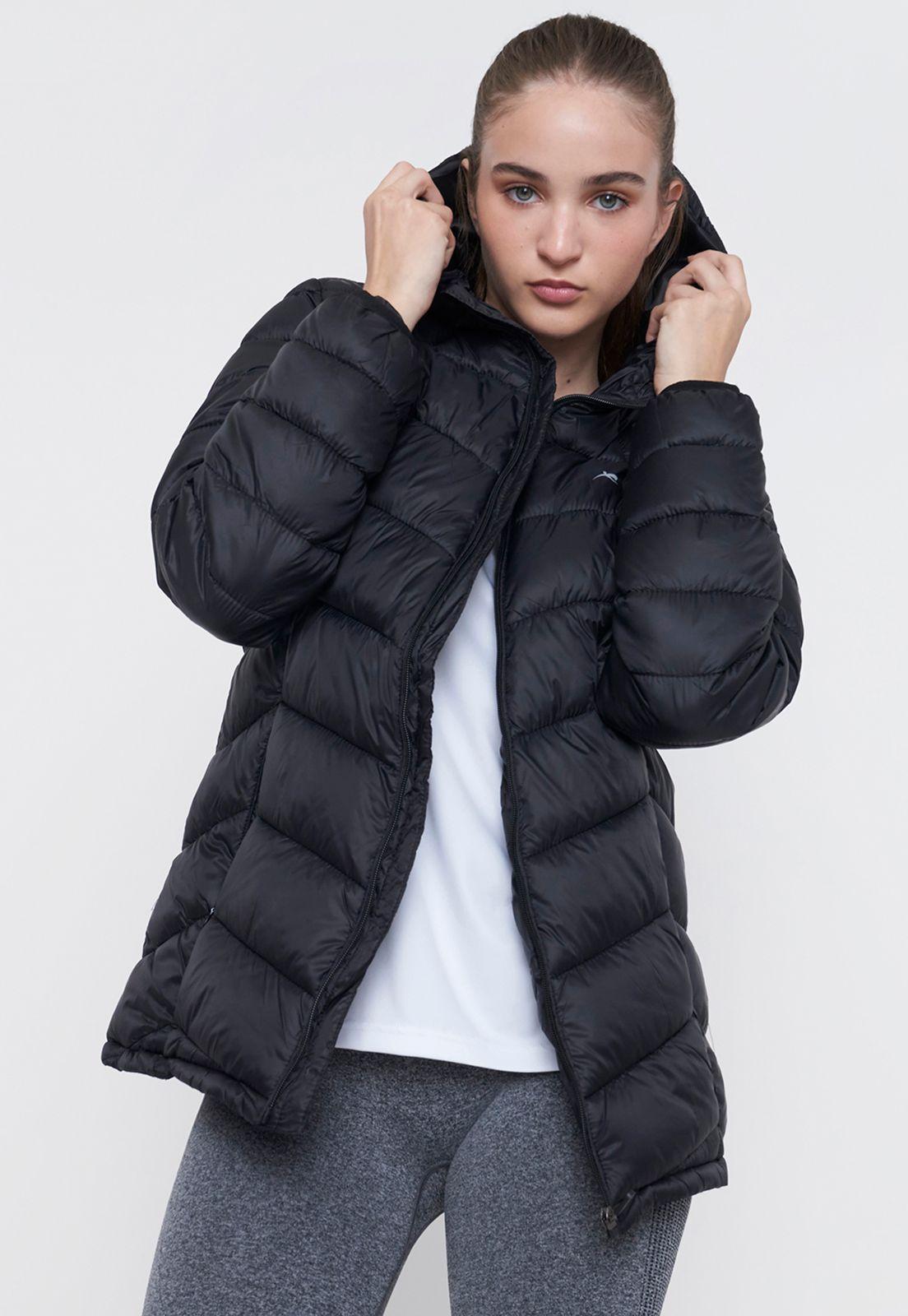 Parka Mujer Deportiva Zipper Negro Corona-0