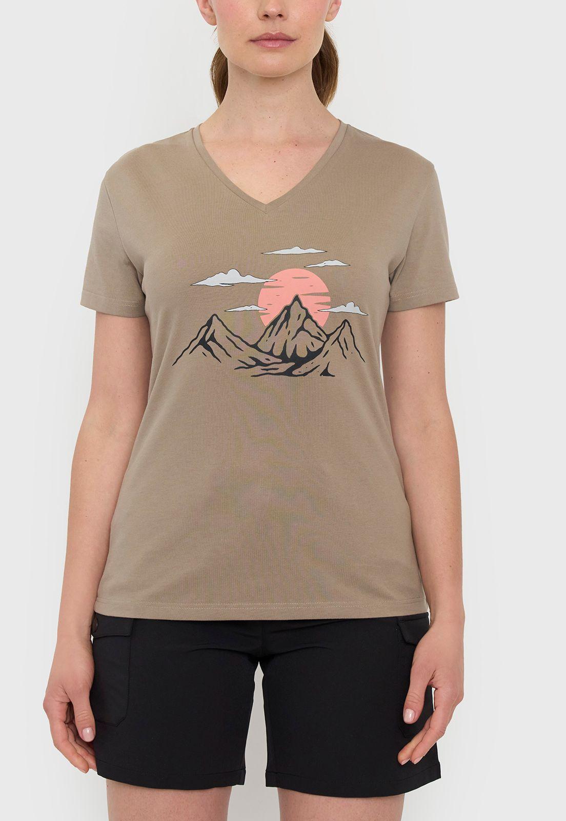 Polera Outdoor Mujer Fun Taupe Corona-2