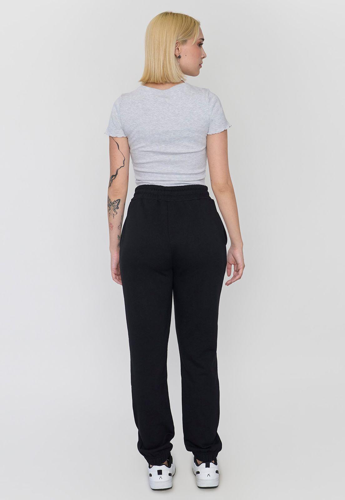 Buzo Mujer Jogger Negro Corona-2