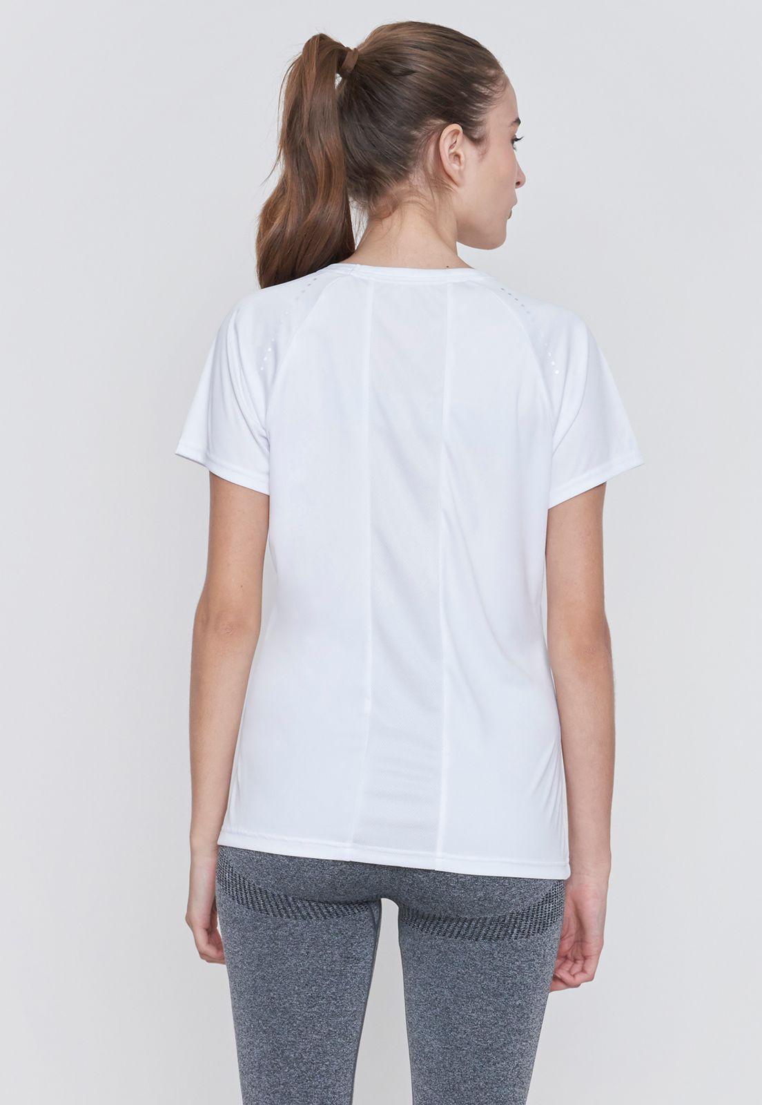 Polera Mujer Deportivo V-Neck Blanco Corona-1