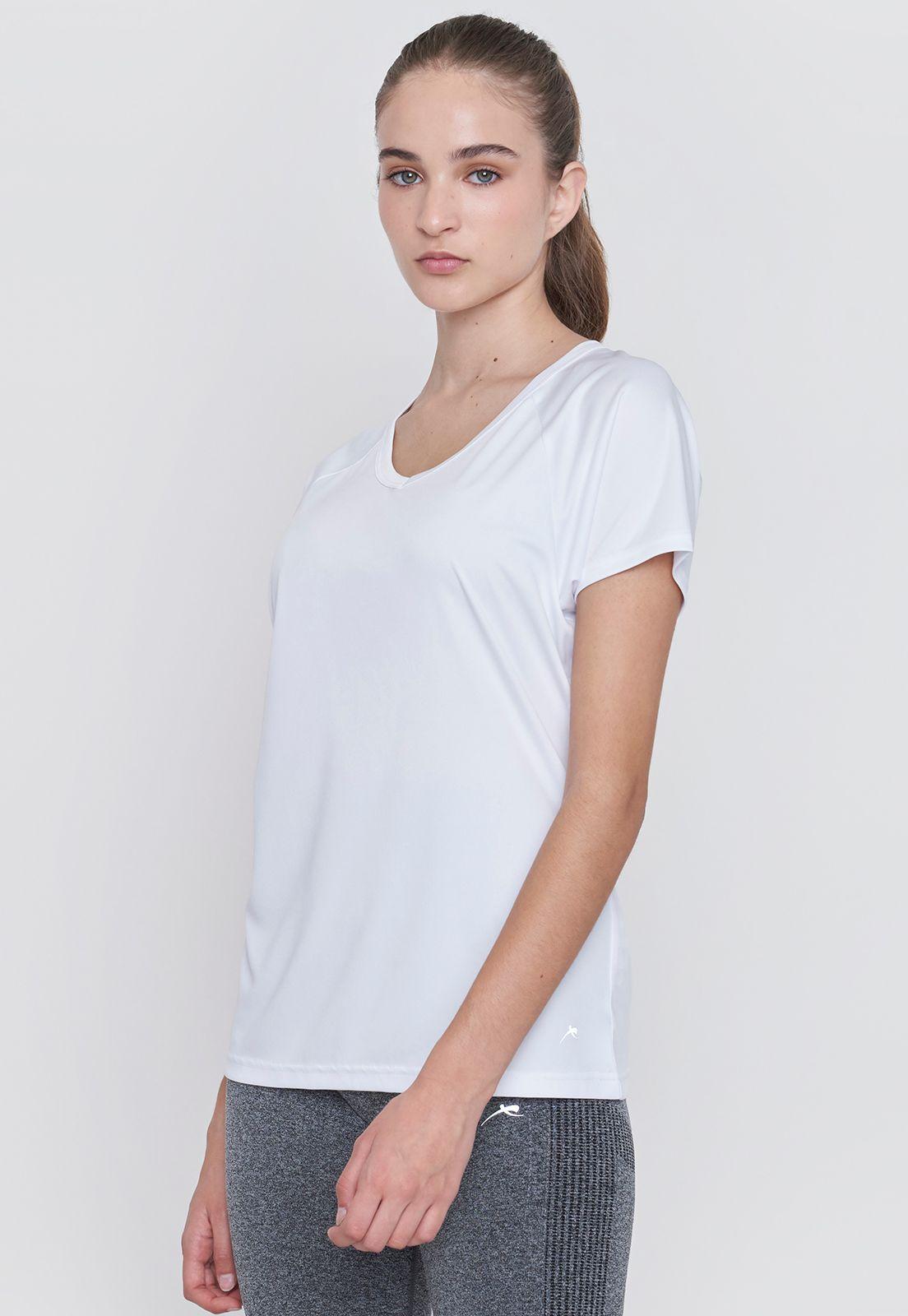 Polera Mujer Deportivo V-Neck Blanco Corona-2