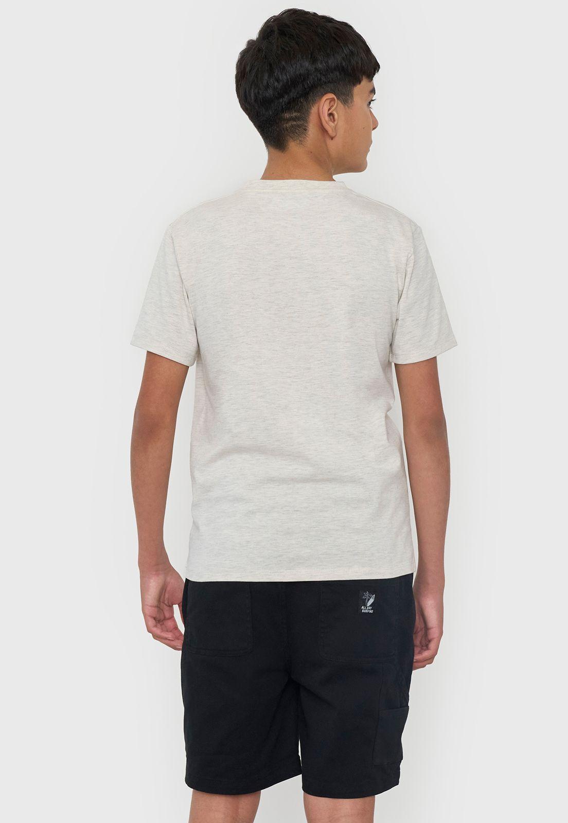 Polera Niño Teen Manga Corta Dragon Ball Gris Corona-1