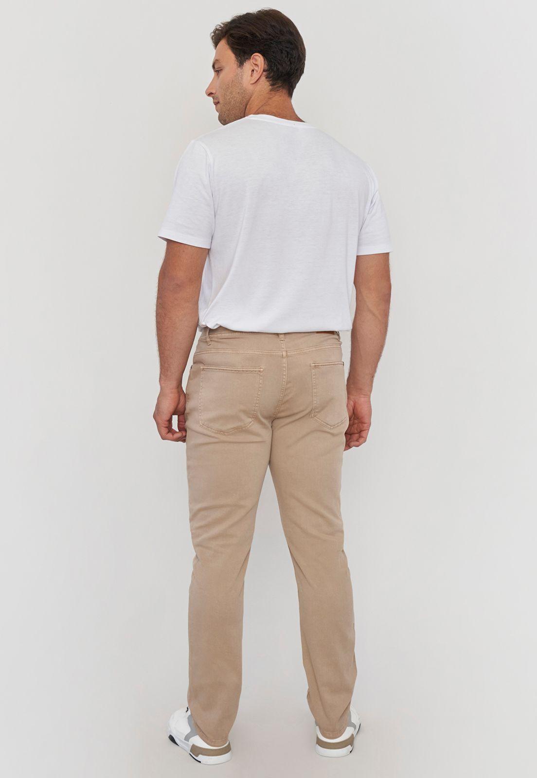 Pantalón Hombre Slim Fit Liso 5 Pocket Camel Corona-2