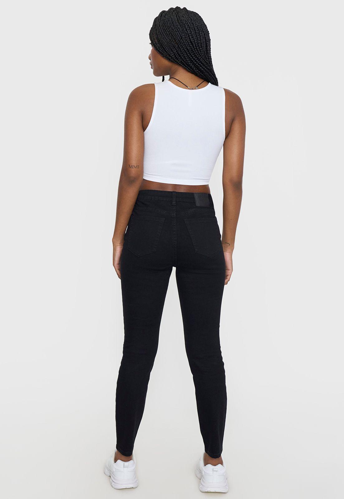Jeans Mujer Skinny Roturas Negro I Corona-2