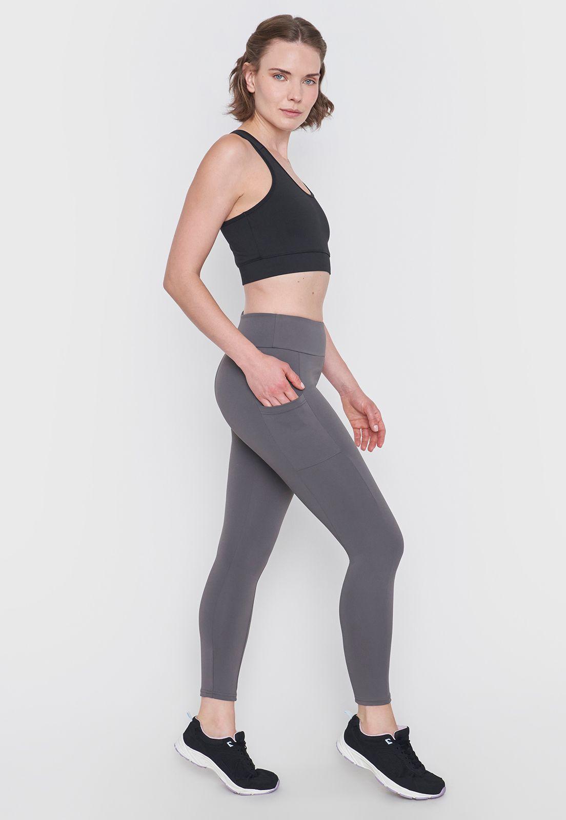 Calza Mujer Deportiva Pitillo Color Charcoal Corona-3