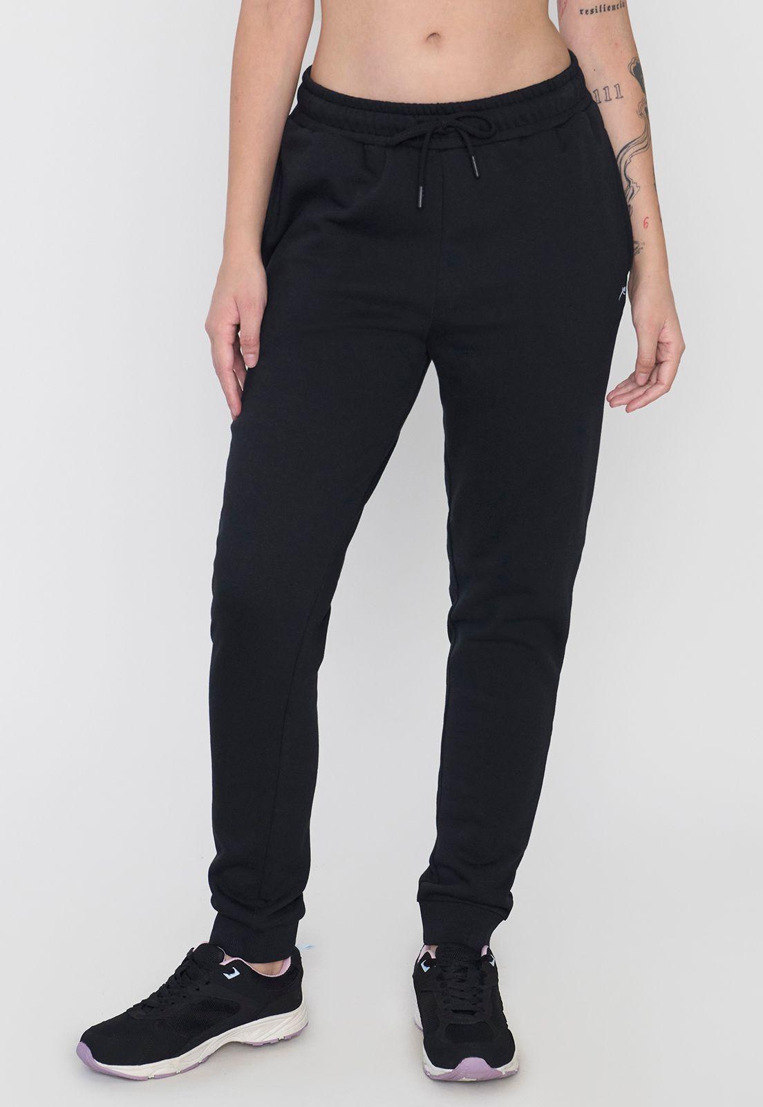 Buzo Mujer Deportivo Jogger Color Negro Corona-1