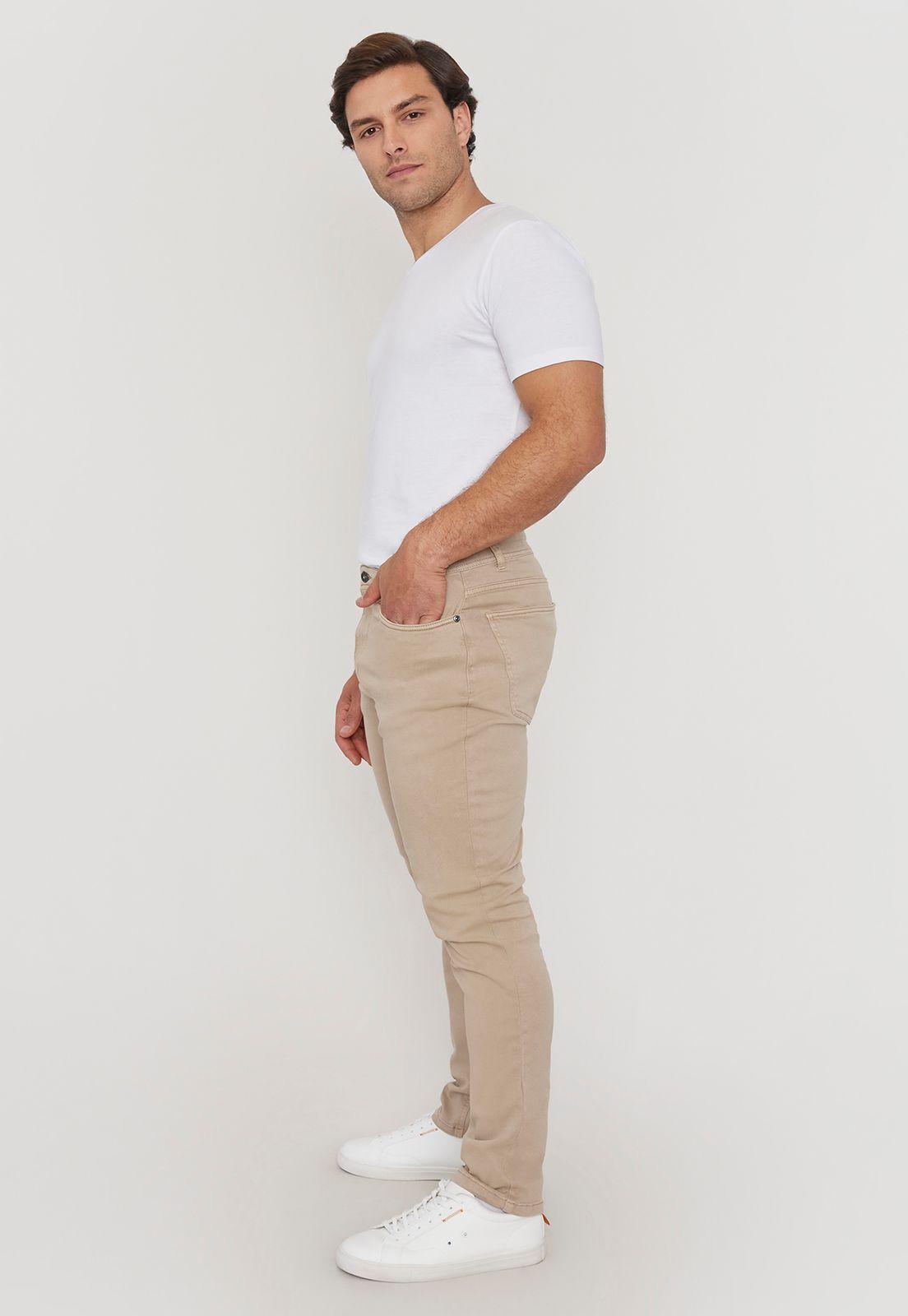 Pantalón Hombre Slim Fit Camel 5 Pocket Corona-3