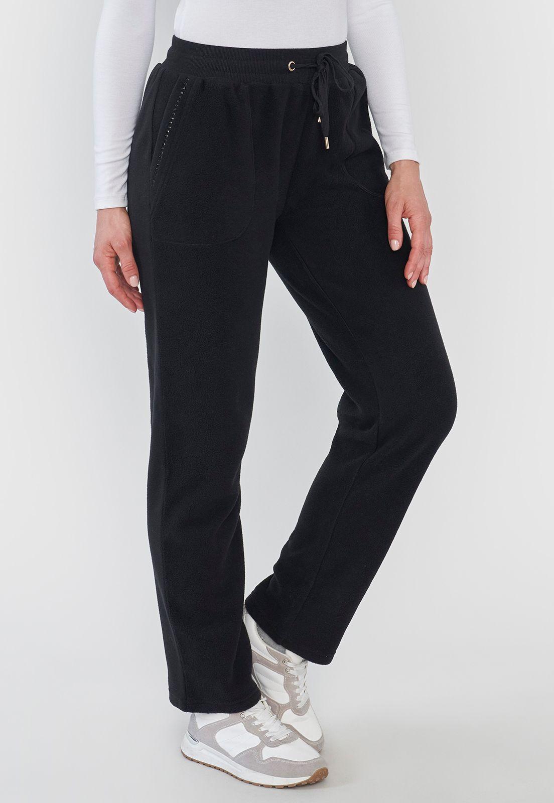 Pantalón Mujer Polar Negro Corona-1