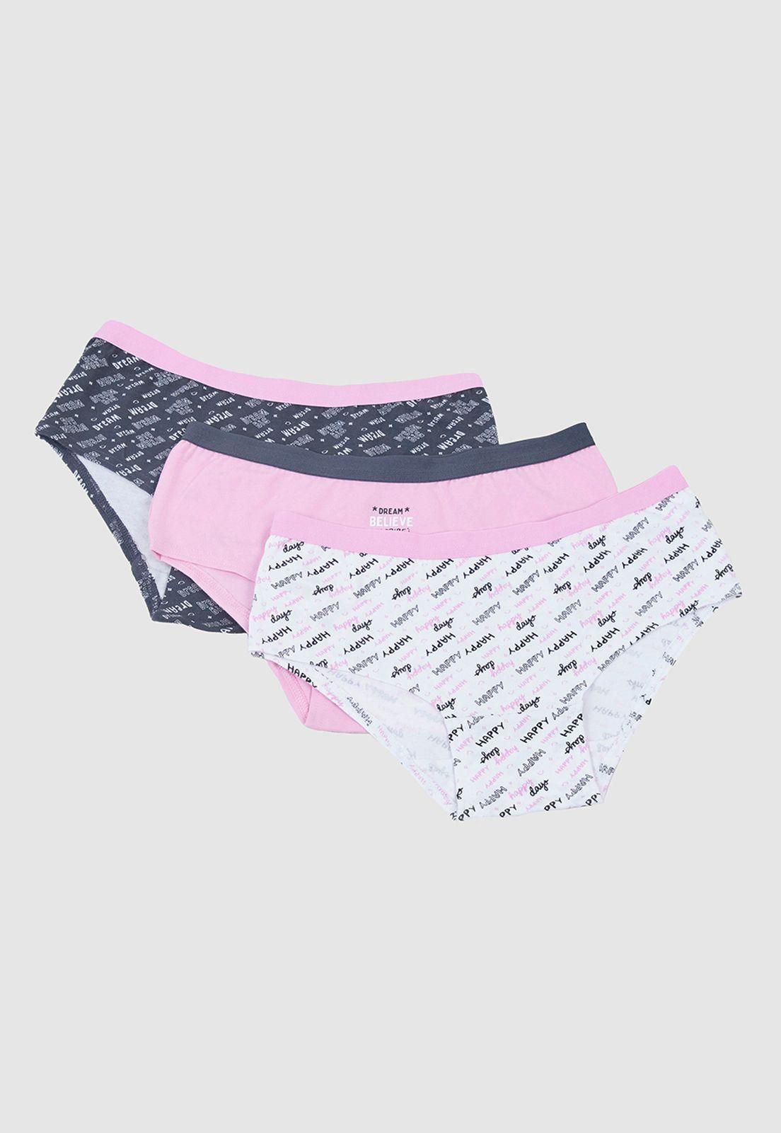 Calzones Niña Teen Tripack Color Rosado Corona-0
