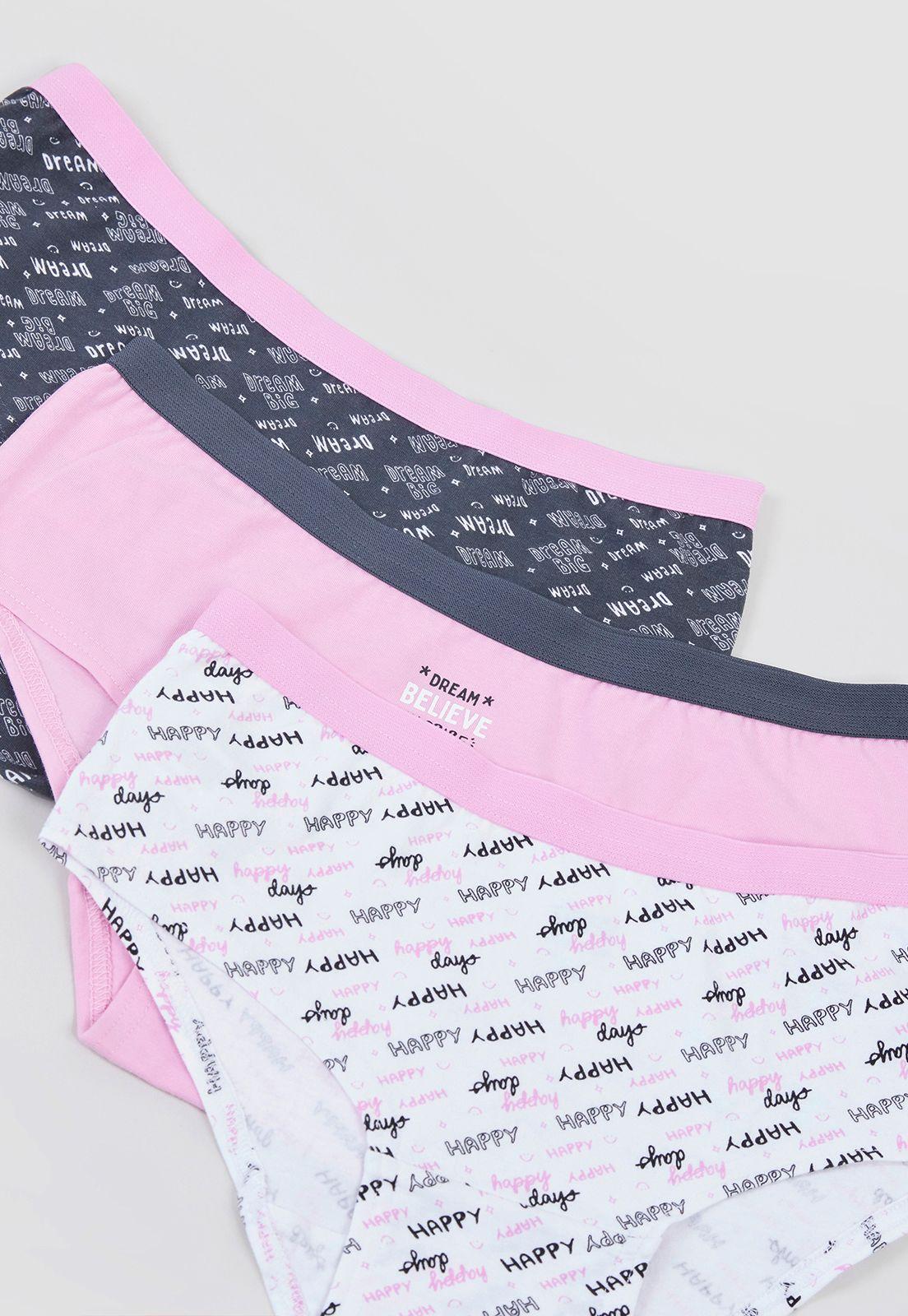 Calzones Niña Teen Tripack Color Rosado Corona-2