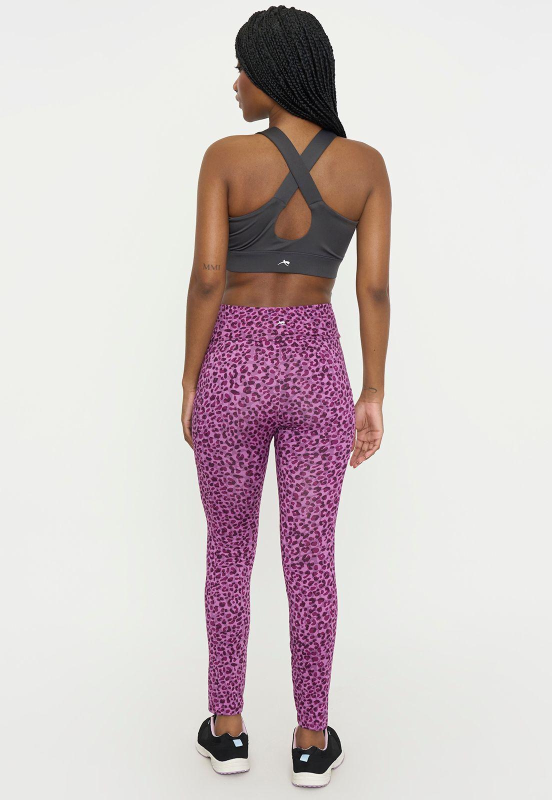 Calza Deportiva Mujer Skinny Fucsia Full Print Corona-2