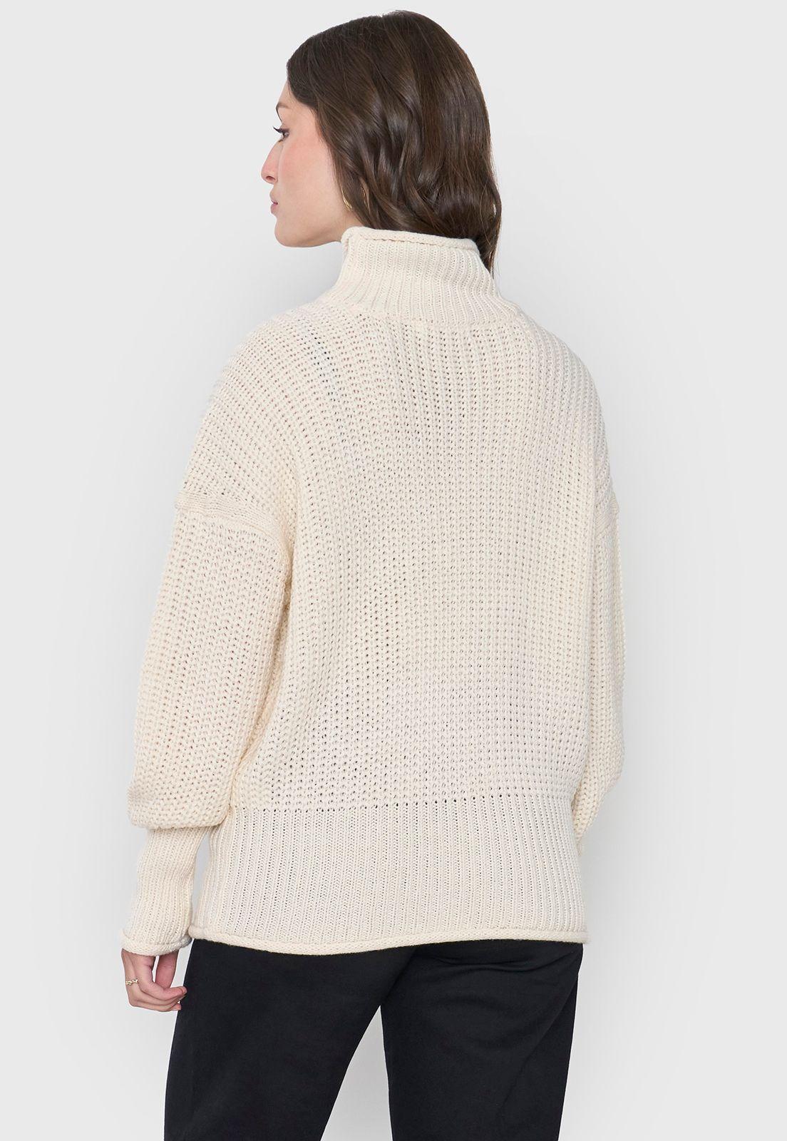 Sweater Mujer Grueso Crudo Corona-1